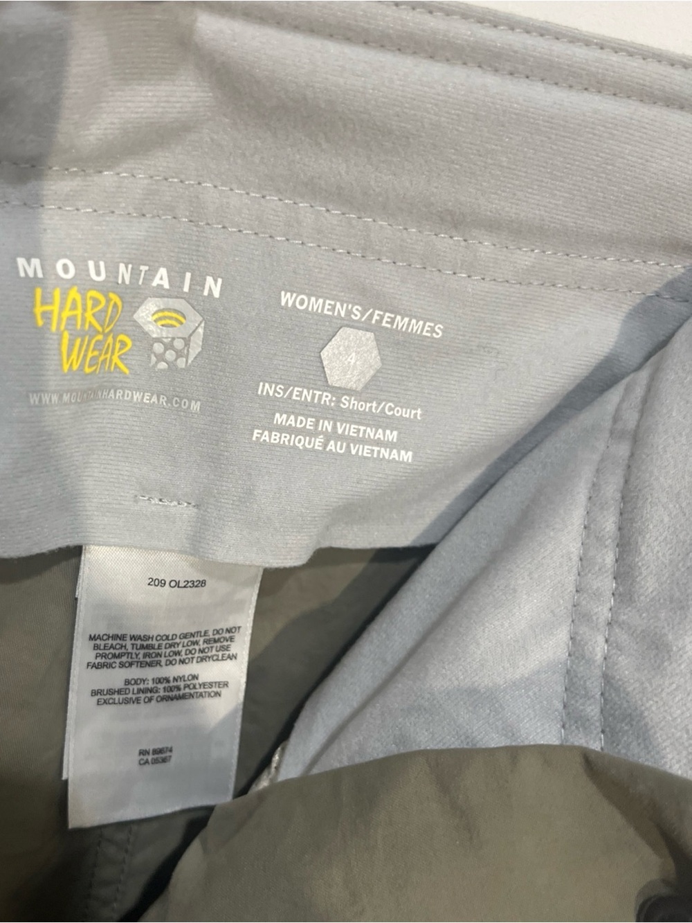 Women  Olive Cargo Pants with Integrated Belt - Picture 2 of 7